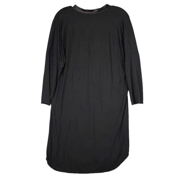 Fleur’t Pajamas Sleep Shirt Womens Black Size Medium M Long Sleeve Button - Picture 3 of 9